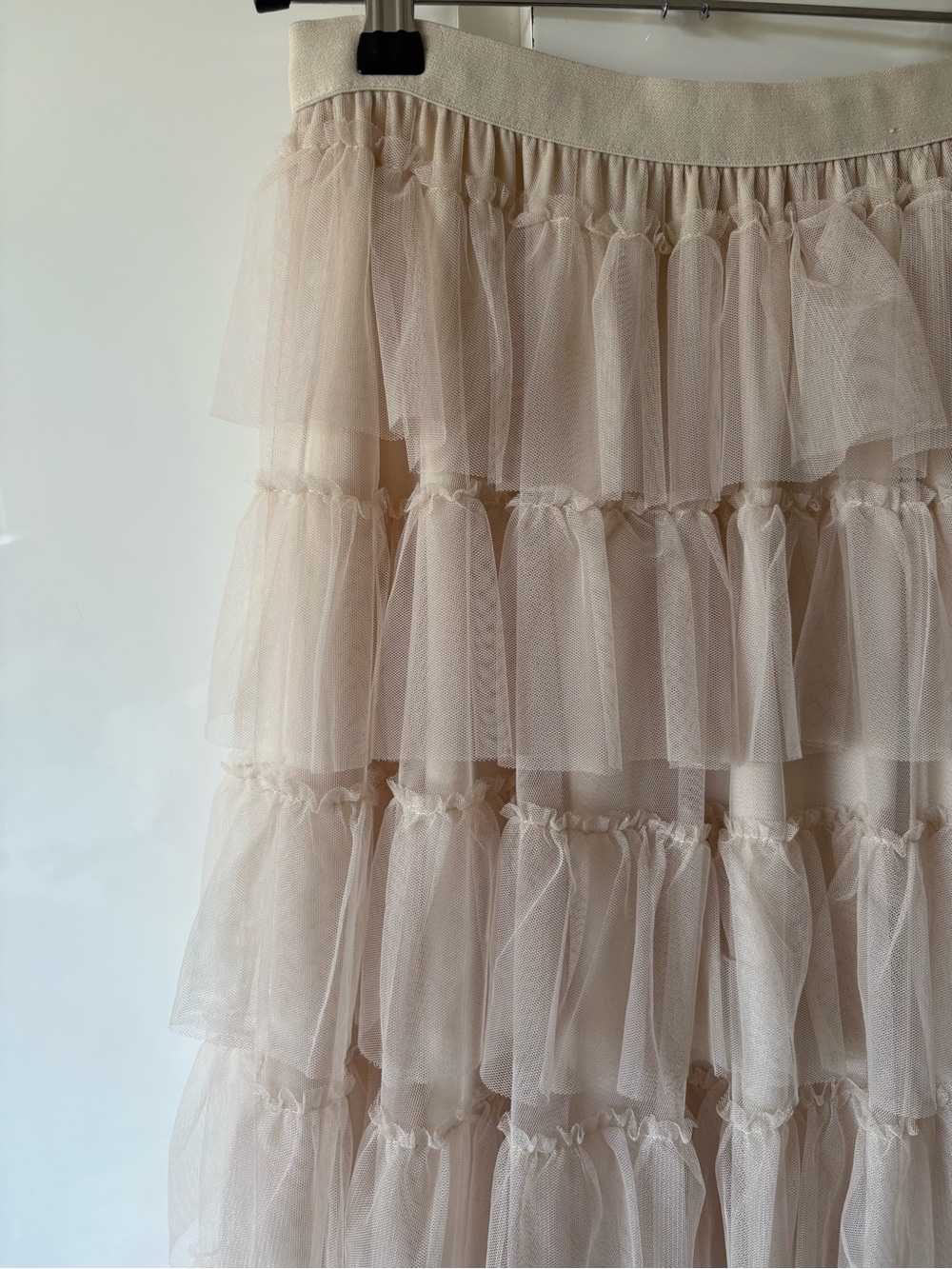 Tiered Tulle Maxi Skirt in Blush - Picture 3 of 3